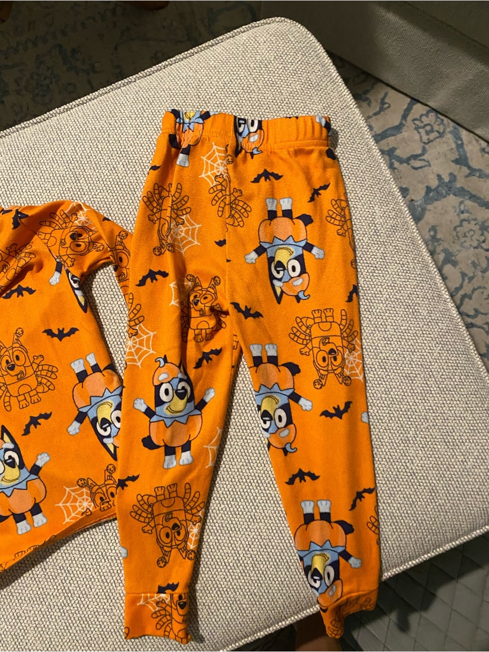 Bluey Orange Halloween Owl Pajama Set - Long Sleeve Top & Pants 3T